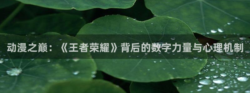 在线动画动漫下载age动漫：动漫之巅：《王者荣耀》背后的数字力量与心理机制