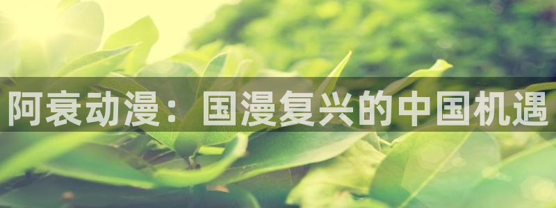 colamanage漫画：阿衰动漫：国漫复兴的中国机遇