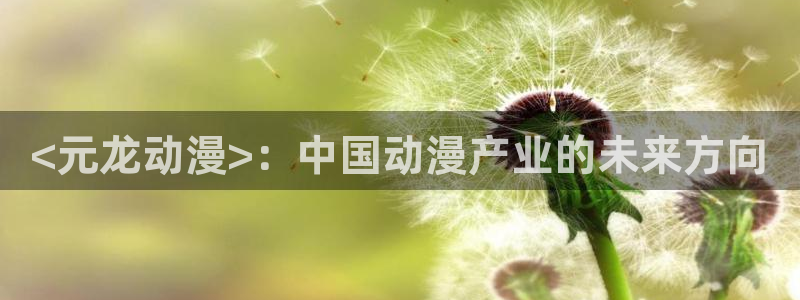 age动漫omofun：<元龙动漫>：中国动漫产业的未来方向