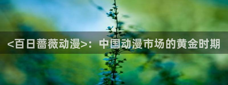 在线动画动漫下载age动漫：<百日蔷薇动漫>：中国动漫市场的黄金时期
