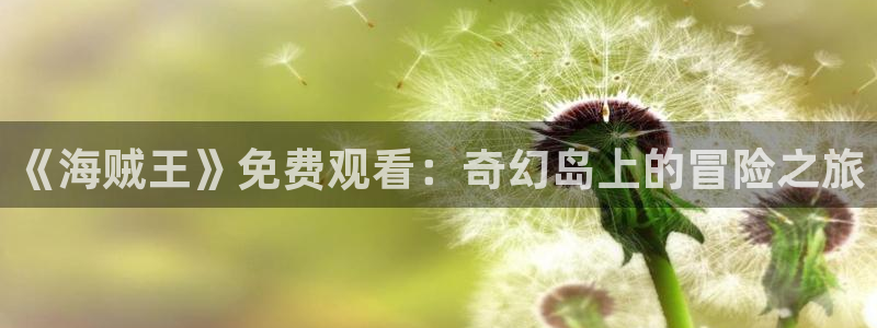 age动漫樱花：《海贼王》免费观看：奇幻岛上的冒险之旅